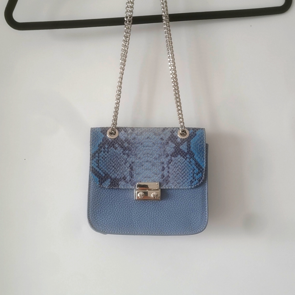 Blue Python Leather Purse